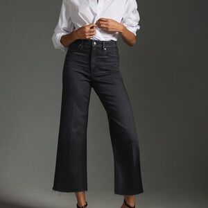 Paige Anessa Wide Leg Jean - black lotus
